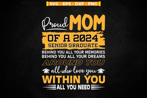 Proud Mom Of A Senior Graduate All Grafik Von Svgitemsstore