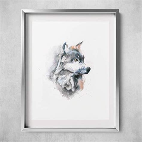 Wolf Original Art Print Beautiful Digital Hand Drawn Wall Art