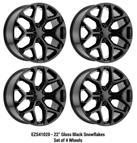 Chevy Style Gloss Black Snowflake 22 Inch Wheels