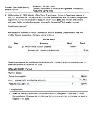 ACCT 2301 Chapter 1 Practice Problems ACCT 2301 Studocu