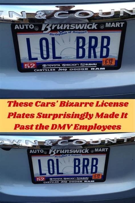 These Cars Bizarre License Plates Surprisingly Made It Past The Dmv