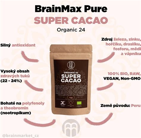 Brainmax Pure 24 Super Cacao Bio Kakao 1kg Ceny I Opinie Ceneo Pl