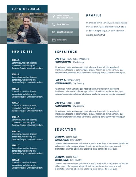 Charlie Blue Green Resume Template Resumgo