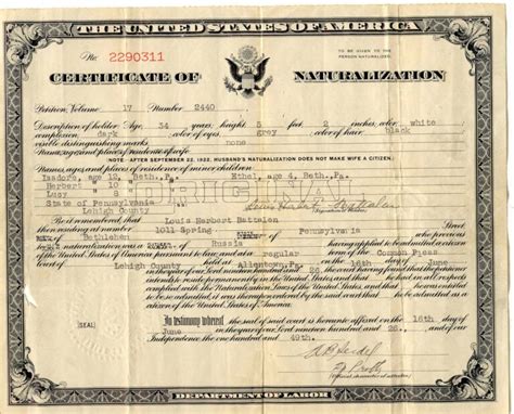 Louis Battalens Naturalization Papers Goldstein Battalen Challov