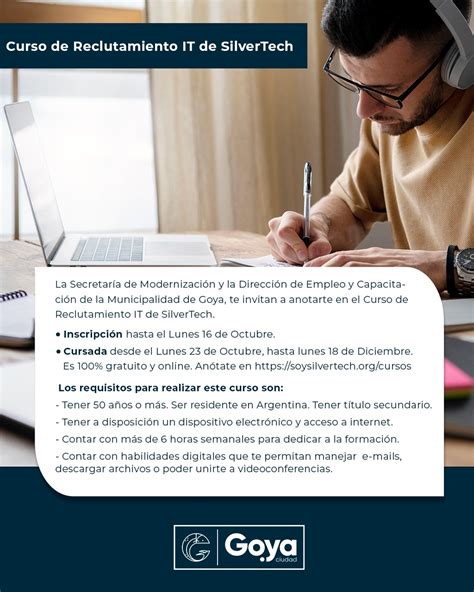 LA MUNICIPALIDAD LANZA CURSO GRATUITO SOBRE TECNOLOGÍA PARA PERSONAS