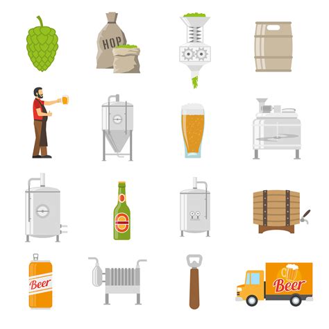 Brewery Icons Set 478398 Vector Art At Vecteezy