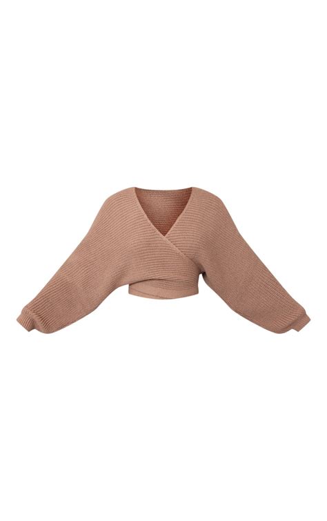 Mocha Chunky Tie Waist Belted Cardigan Knitwear Prettylittlething Usa