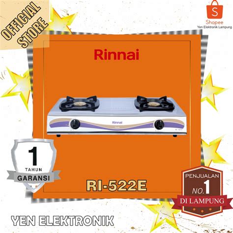 Jual Rinnai Kompor Gas Tungku Stainless Ri E Garansi Resmi Rinnai