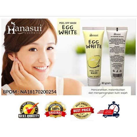 Jual Hanasui Egg White Peel Egg Mask 80gr 100 Original Shopee