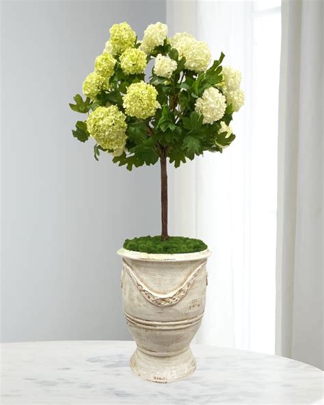 Winward Home Faux Snowball Tree In Rutherford Planter 49 T Neiman