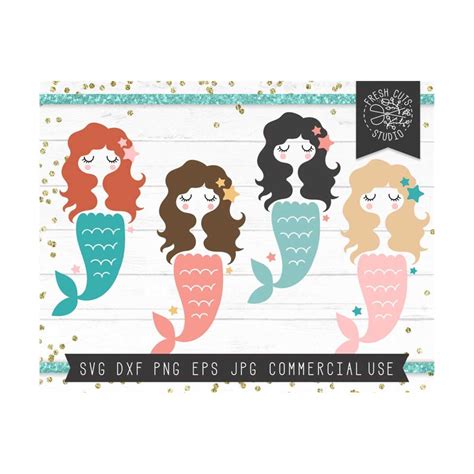 Mermaids Svg Cut Files For Cricut Mermaid Clipart Mermaid Inspire