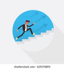 Businessman Running Upstairs Over 337 Royalty Free Licensable Stock