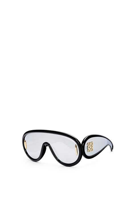 Loewe Wave Mask Sunglasses In Black Lyst