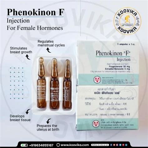 PHENOKINON F FOR FEMALE HORMONES at Rs 2500/box | Glutathione Injection ...