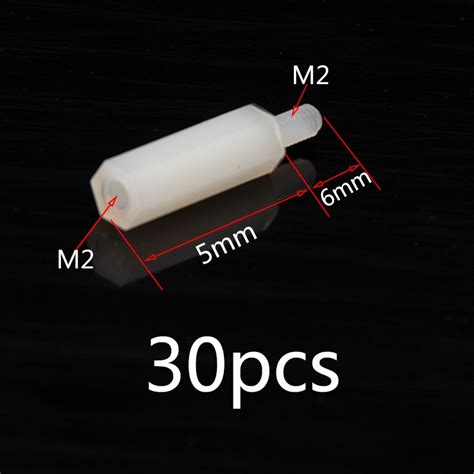 M2 M2 5 M3 White Hex Nylon Standoff Spacer Male To Female Column Flat