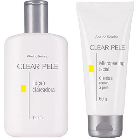 Kit Loção Clareadora Facial Micropeeling Clear Pele Abelha Rainha