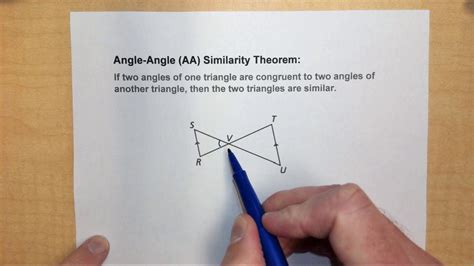 Angle Angle Aa Similarity Theorem Youtube