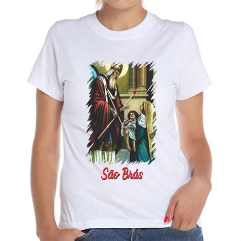 Camiseta Baby Look São Brás Religiosa Católica Elo7