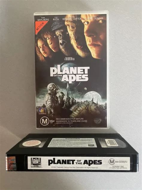 Planet Of The Apes Vhs Big Box Ex Rental Mark Wahlberg Video Tape Sci