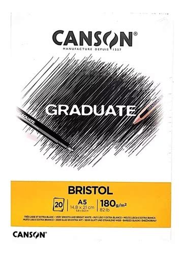 Block Canson Graduate Bristol A5 180g 20h