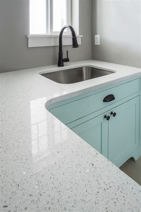 Sparkling White Quartz - Q™ Premium Quartz - MSI Quartz | Quartz kitchen countertops white ...