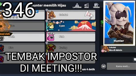 Tembak Impostor Di Meeting Super Sus Role Hunter Indonesian