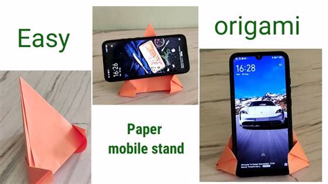 Diy Origami Mobile Stand Holder How To Make A Paper Phone Stand Youtube