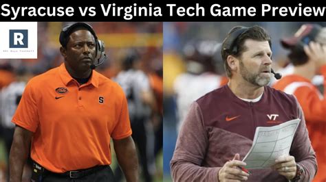 Syracuse Vs Virginia Tech Game Preview College Football Game