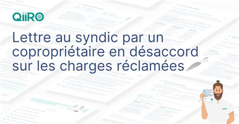 Lettre au syndic par un copropriétaire en désaccord sur les charges