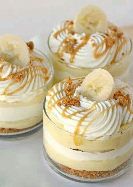 Banana pudding cups :) yummy!! | Postre de banana, Postres con platano ...