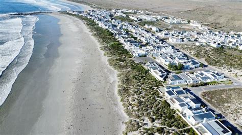 paternoster golden hour coastal city scape stock photo image  drone