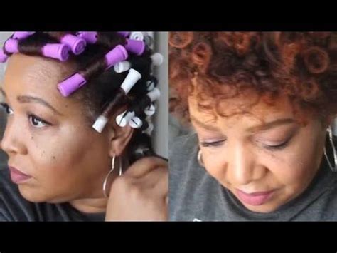 Tutourial Heatless Perm Rod Roller Set On Short Fine Natural Hair