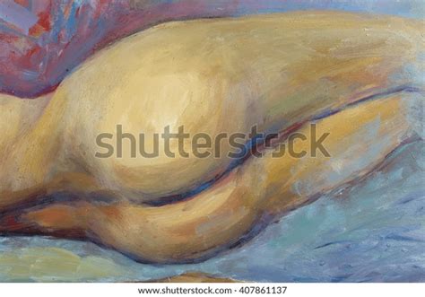Fragment Oil Painting Naked Woman Stock Illustration 407861137 Shutterstock