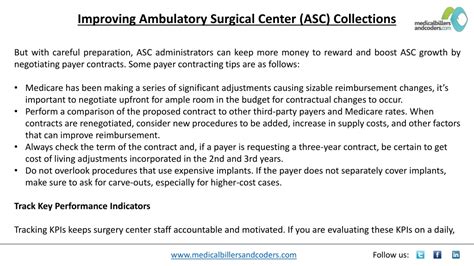 Ppt Improving Ambulatory Surgical Center Asc Collection Powerpoint