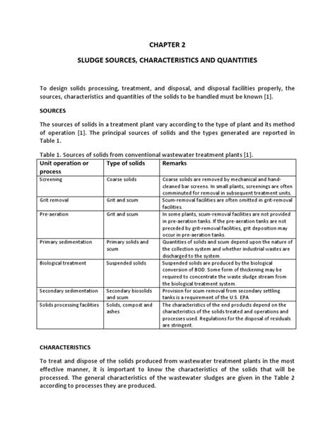 Characteristics of Sludge | PDF | Sewage Treatment | Viscosity