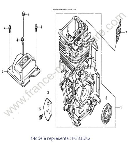 Vue Clat E Et Pi Ces D Tach Es Bloc Moteur K Pour Fg Honda