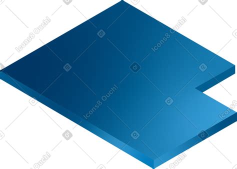 blue isometric platform png svg