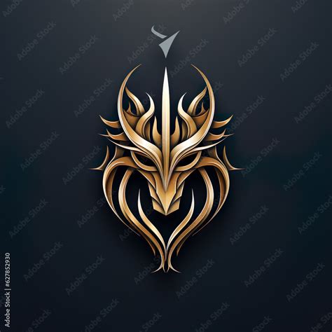 Epic VIking tribal norse mythology themed coat of arms logo Stock ...