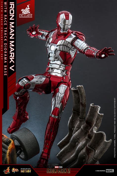 Iron Man 2 Hot Toys Iron Man Mark V And Race Track Diorama Base The