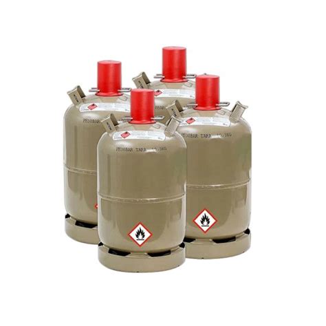 Alpha Work Propan Gasflasche 11 kg gefüllt Eigentumsflasche grau VE 4