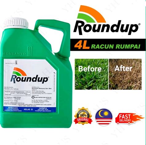 Racun Rumput Roundup Monsanto 4 Liter Glyphosate 41 Herbicide Racun