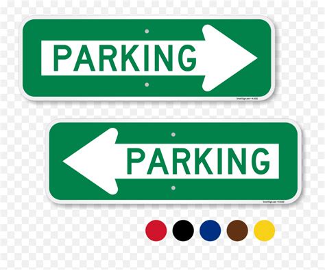 Directional Parking Sign Sku K 6102 Emojican I Turn Off The Emojis