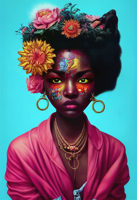 ArtStation - Afro Beauty Pop Art portrait