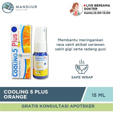 Jual Cooling 5 Plus Orange Obat Sariawan Sakit Tenggorokan Radang