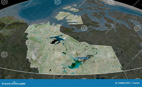 Northwest Territories Canada Highlighted With Capital Satellite