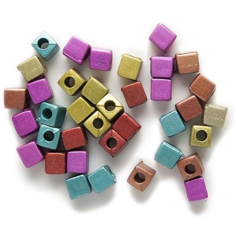 Square Coloured Beads – Stef Francis