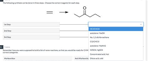 Solved The Following Synthesis Can Be Done In Three Steps Chegg