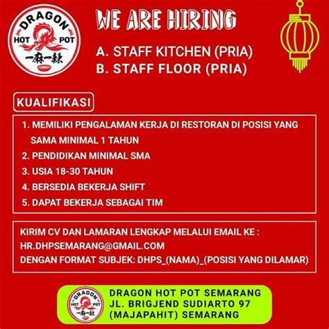 Lowongan Staff Kitchen Dan Staff Floor Atmago