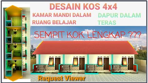 Desain Kos Kosan 2 Lantai 4 X 6 M Super Lengkap Kamar Mandi Dalam Dapur