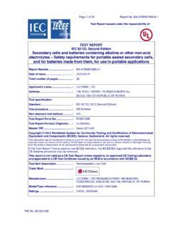 IEC 62133 Second Edition Secondary Cells And Iec 62133 Second